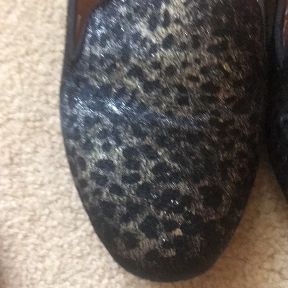 ANTHROPOLOGIE GEE WAWA SYLVIA FLATS. CALF HAIR, LEATHER. SIZE 6. LEOPARD. - Picture 3 of 10